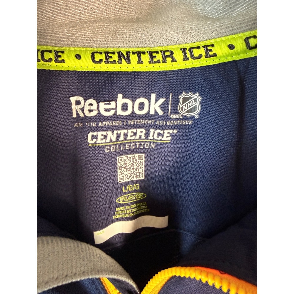 Reebok NHL St. Louis Blues Pullover Mens Large Navy Blue Quarter Zip PlayDry NHL - Picture 4 of 11